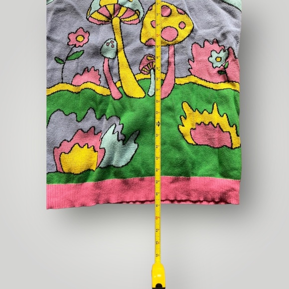 Current Mood Dolls Kill Oversized Psychedelic Fantasy Sweater Size M Cotton - Picture 7 of 8